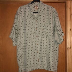Tommy Bahama 100% silk men’s patterned button down shirt